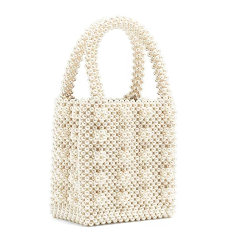 Pearl Beaded Box Bag